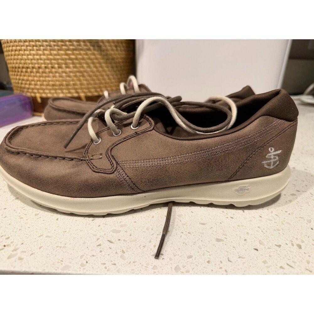Skechers On-The-Go Goga Max Comfort Cushioning Brown Boat Shoes Women's US 9.5